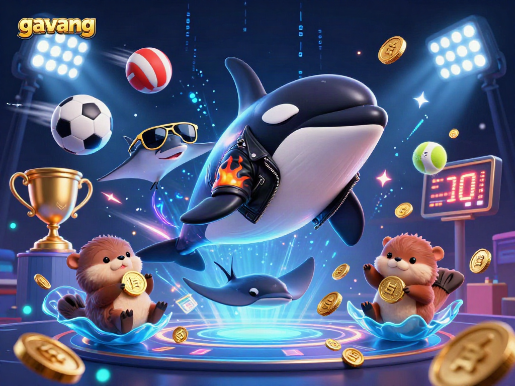 Boost your gaming experience with gavang’s vibrant, animated casino scene featuring charming sea creatures.